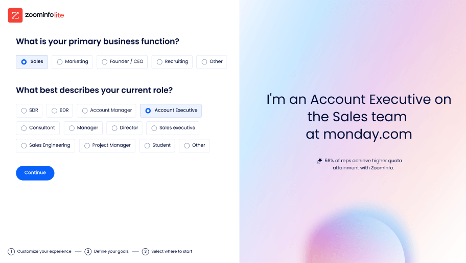 ZoomInfo Lite Onboarding case study thumbnail