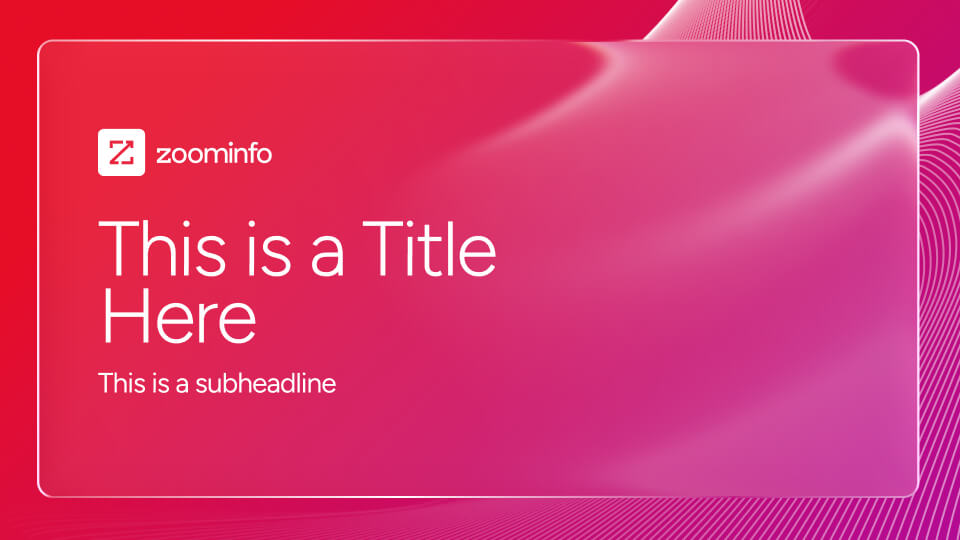 Deck template, deck cover with red data gradient