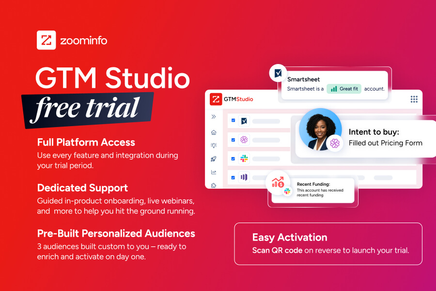 GTM Studio Free Trial event collateral, front